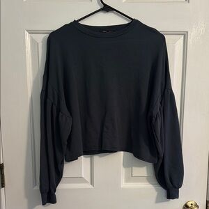 Women's Dark Green Puff Sleeve Top